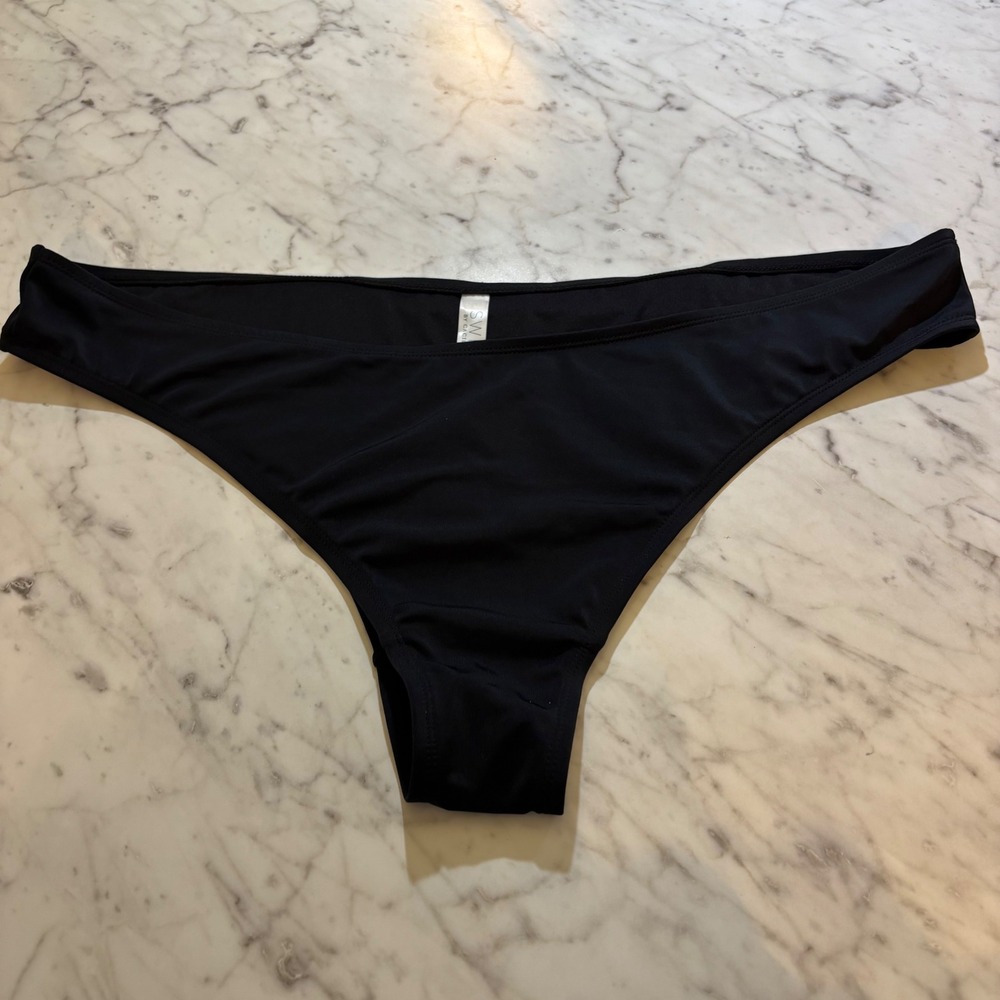 Swim by Cacique Black Bikini Bottom Recycled Fabric Repreve Plus Size 20 NEW